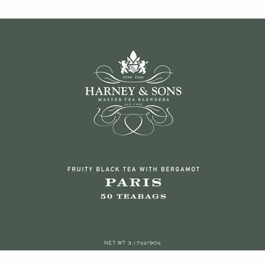Harney & Sons Paris Tea, Fruity Black tea with Bergamot, 50 teabags
